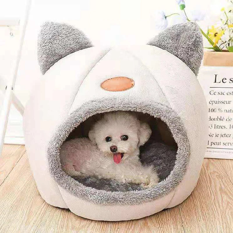 Novo conforto de sono profundo no inverno cama de gato iittle esteira cesta pequena casa do cão produtos animais de estimação tenda aconchegante caverna ninho interior cama gato