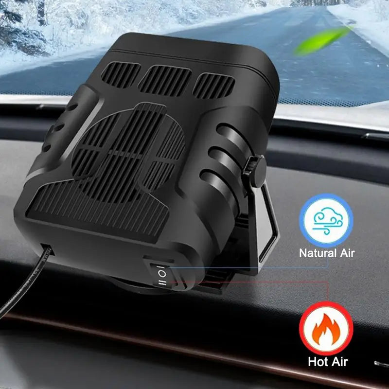 Ventilador portátil do calefator do carro, 2in 1, refrigerar, aquecimento, auto defroster do pára-brisa, defogger do carro, secador antinevoeiro, novo, 12V, 24V