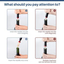 Abridor De Garrafa De Vinho De Aço Inoxidável, Pressão Do Ar Saca-rolhas, Removedor De Cortiça Preta, Segurança Portátil, Bomba De Ar, 1Pc