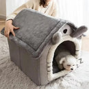 Casa para cães e gatos, quente, lavável, para todas as estações, interior, macio, removível, cama para animais de estimação, canil para animais de estimação pequenos e médios, suprimentos duráveis para animais de e