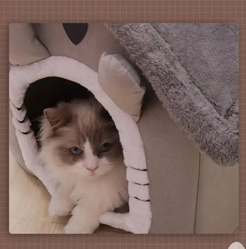 Casa para cães e gatos, quente, lavável, para todas as estações, interior, macio, removível, cama para animais de estimação, canil para animais de estimação pequenos e médios, suprimentos duráveis para animais de e