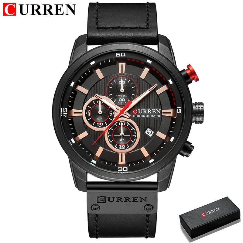 Relógio Masculino Curren 8291 BNG Pulseira em Couro