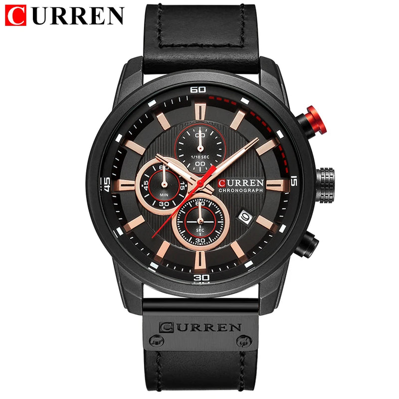 Relógio Masculino Curren 8291 BNG Pulseira em Couro