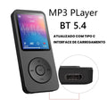 Walkmen Leitor MP3 portátil, 1,8 ", Tipo-C, Bluetooth 5.4, Compatível, Gravação de livros eletrônicos, Esportes, MP4, Rádio FM, Leitor de música